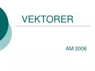 vektorer