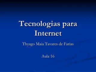 tecnologias para internet
