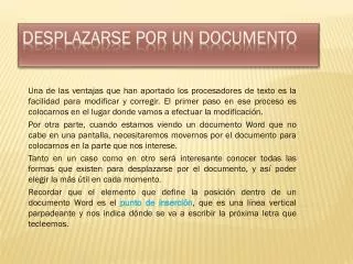 desplazarse por un documento