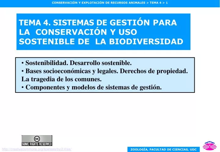 tema 4 sistemas de gesti n para la conservaci n y uso sostenible de la biodiversidad