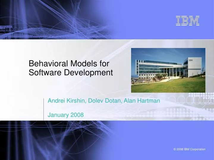 behavioral models for software development