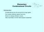 Elementary Combinational Circuits - slide 1