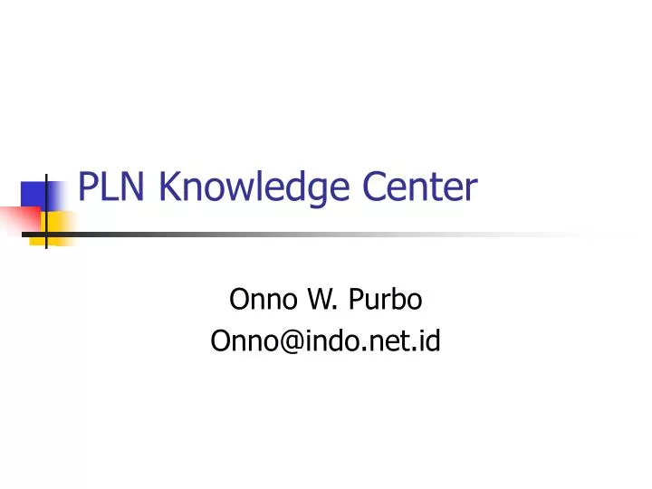 pln knowledge center