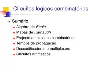 circuitos l gicos combinat rios