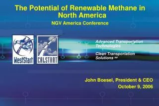 The Potential of Renewable Methane in North America NGV America Conference