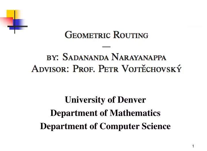 university of denver department of mathematics department of computer science