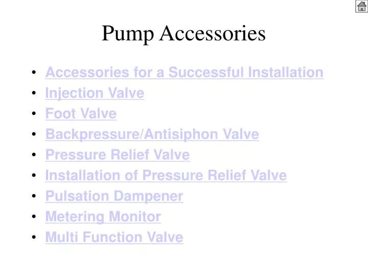 pump accessories