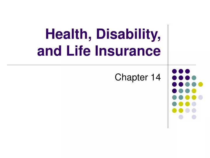 health disability and life insurance
