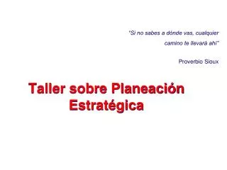 taller sobre planeaci n estrat gica