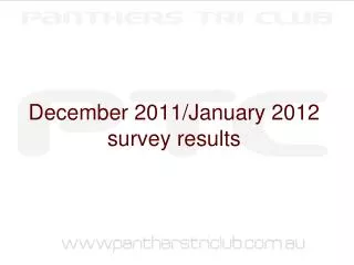 December 2011/January 2012 survey results