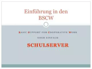 einf hrung in den bscw