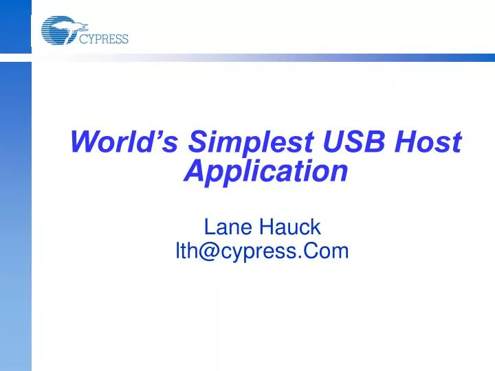 world s simplest usb host application
