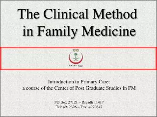 The Clinical Method in Family Medicine