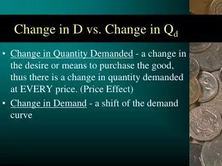 Change in D vs. Change in Q d