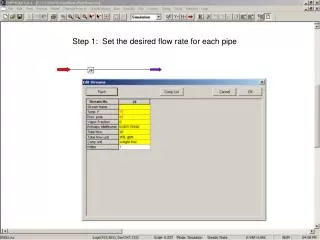 Step 1: Set the desired flow rate for each pipe