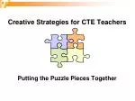 Creative Strategies for CTE Teachers - slide 1
