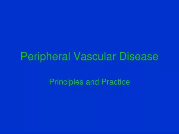 peripheral vascular disease