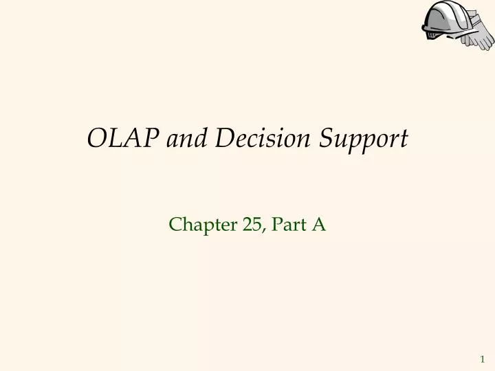 olap and decision support