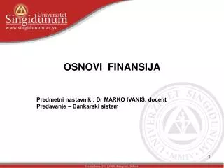 osnovi finansija