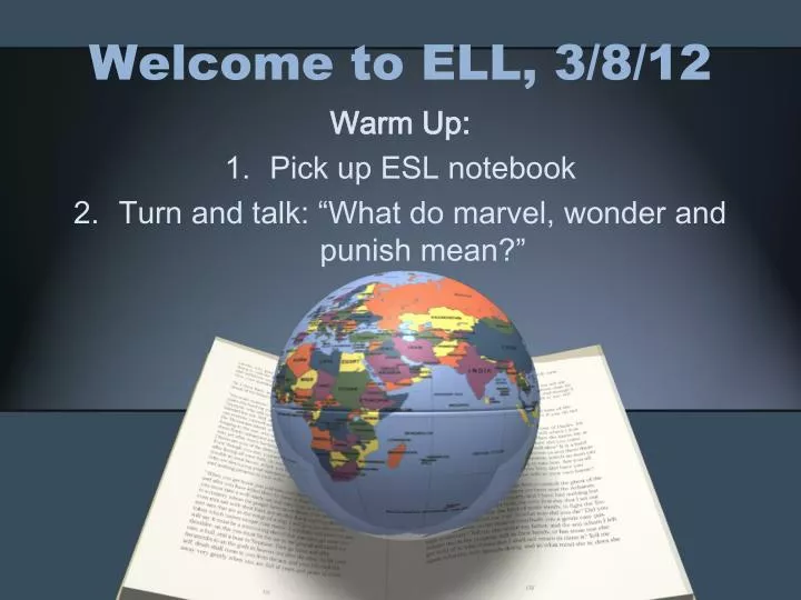 welcome to ell 3 8 12
