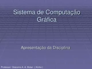 sistema de computa o gr fica