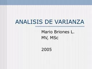 analisis de varianza