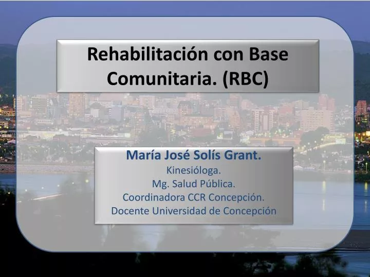 rehabilitaci n con base comunitaria rbc