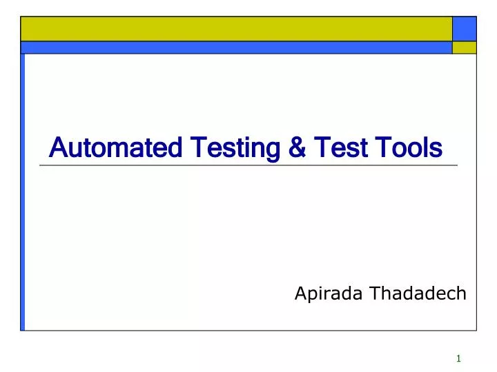 automated testing test tools