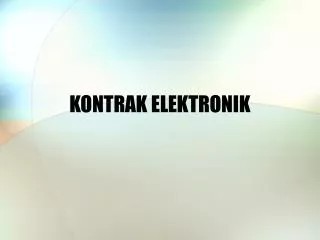 KONTRAK ELEKTRONIK