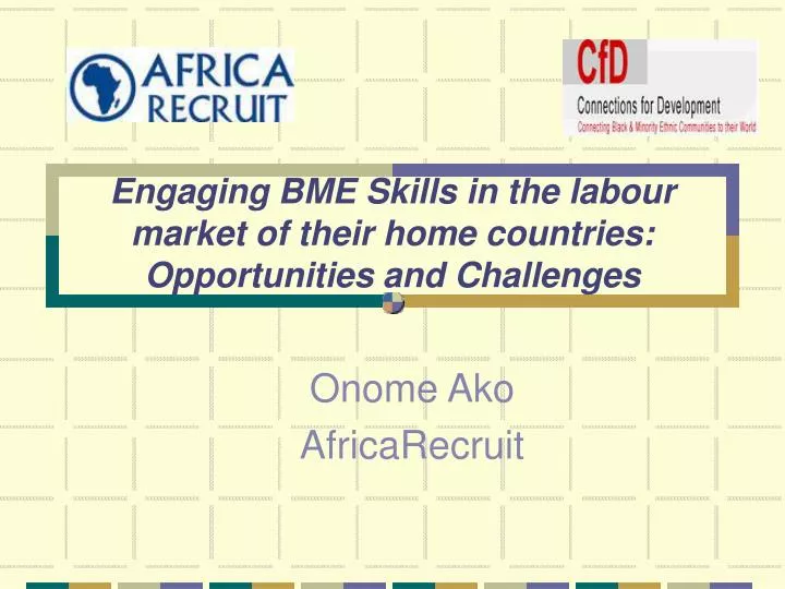 engaging bme skills in the labour market of their home countries opportunities and challenges
