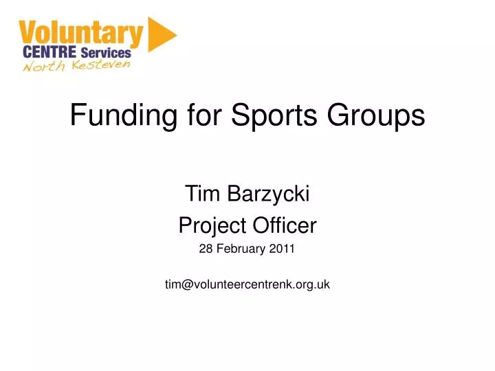 funding for sports groups