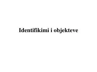identifikimi i objekteve