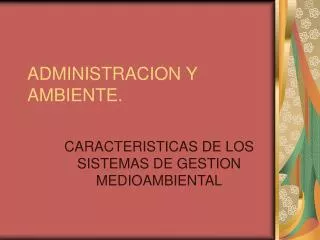 administracion y ambiente
