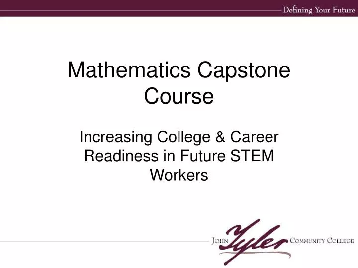 mathematics capstone course