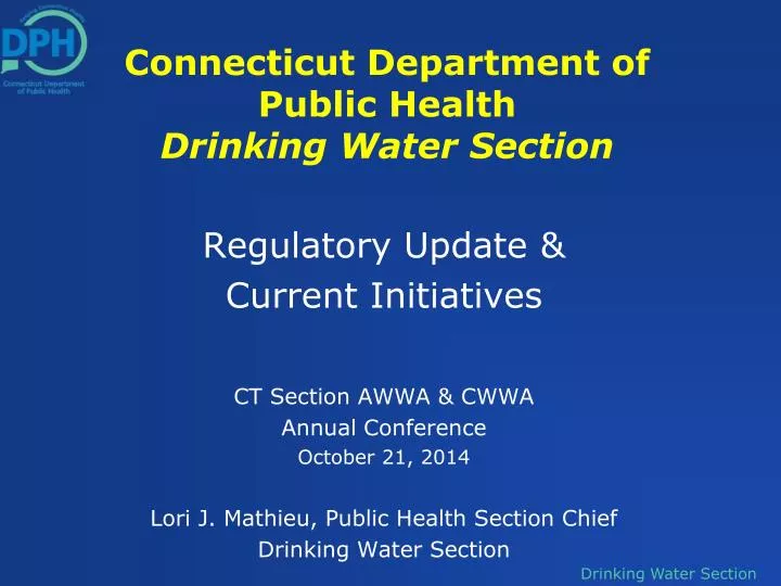 connecticut department of public health drinking water section