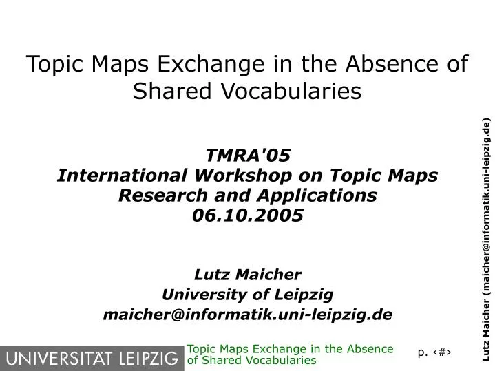 topic maps exchange in the absence of shared vocabularies