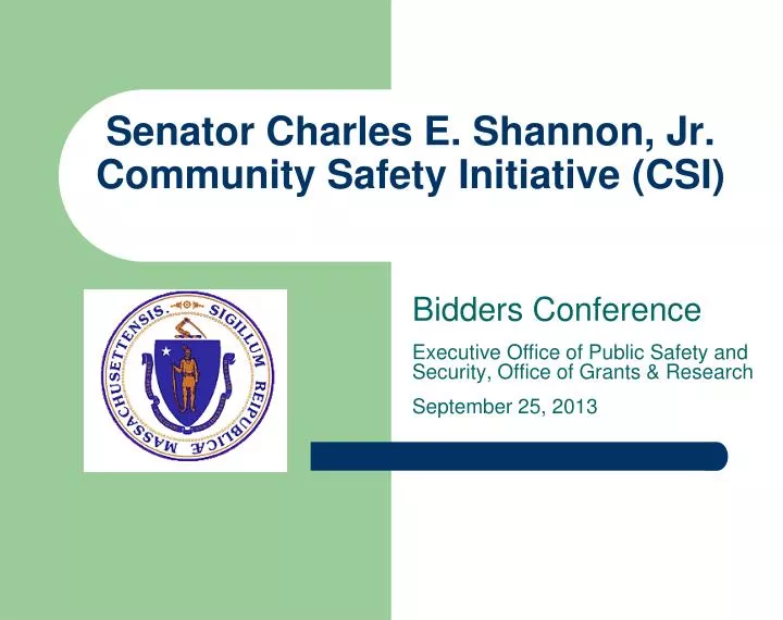 senator charles e shannon jr community safety initiative csi