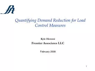 Quantifying Demand Reduction for Load Control Measures