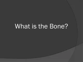 What is the Bone?