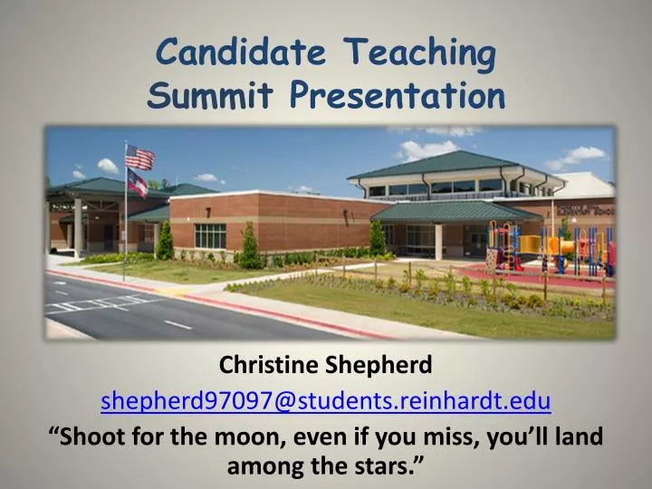 candidate teaching summit presentation