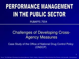 Challenges of Developing Cross-Agency Measures