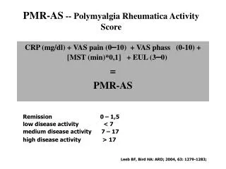 PMR-AS -- Polymyalgia Rheumatica Activity Score