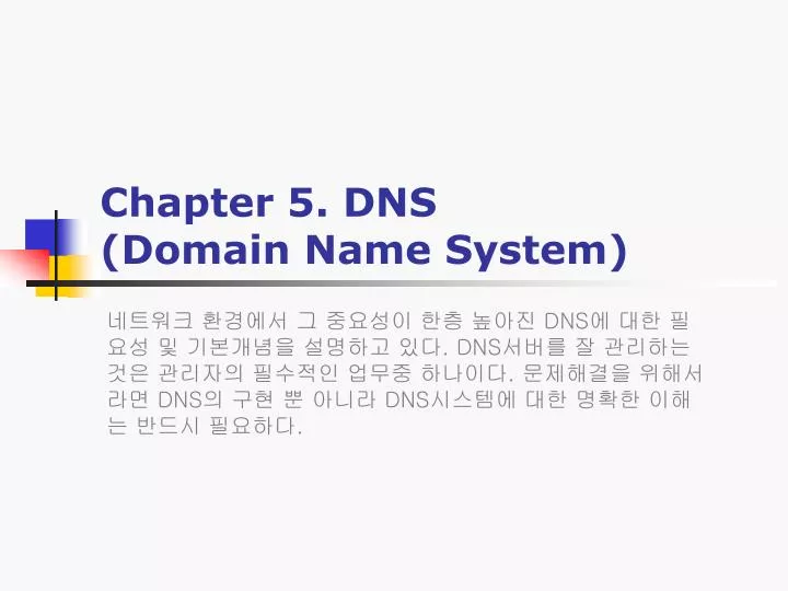 chapter 5 dns domain name system