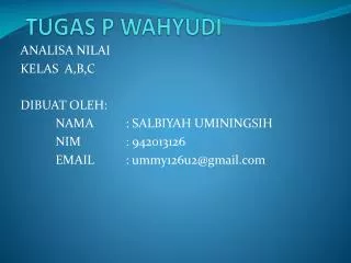 tugas p wahyudi