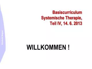 Basiscurriculum Systemische Therapie, Teil IV, 14. 6. 2013