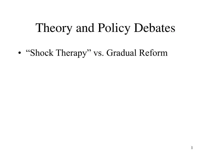theory and policy debates