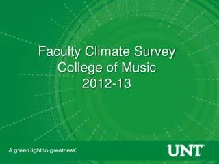 Faculty Climate Survey College of Music 2012-13