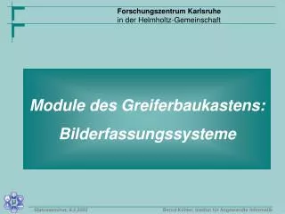 module des greiferbaukastens bilderfassungssysteme