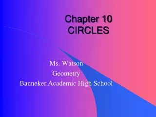 Chapter 10 CIRCLES