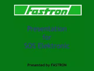 Presentation for SOS Elektroni c